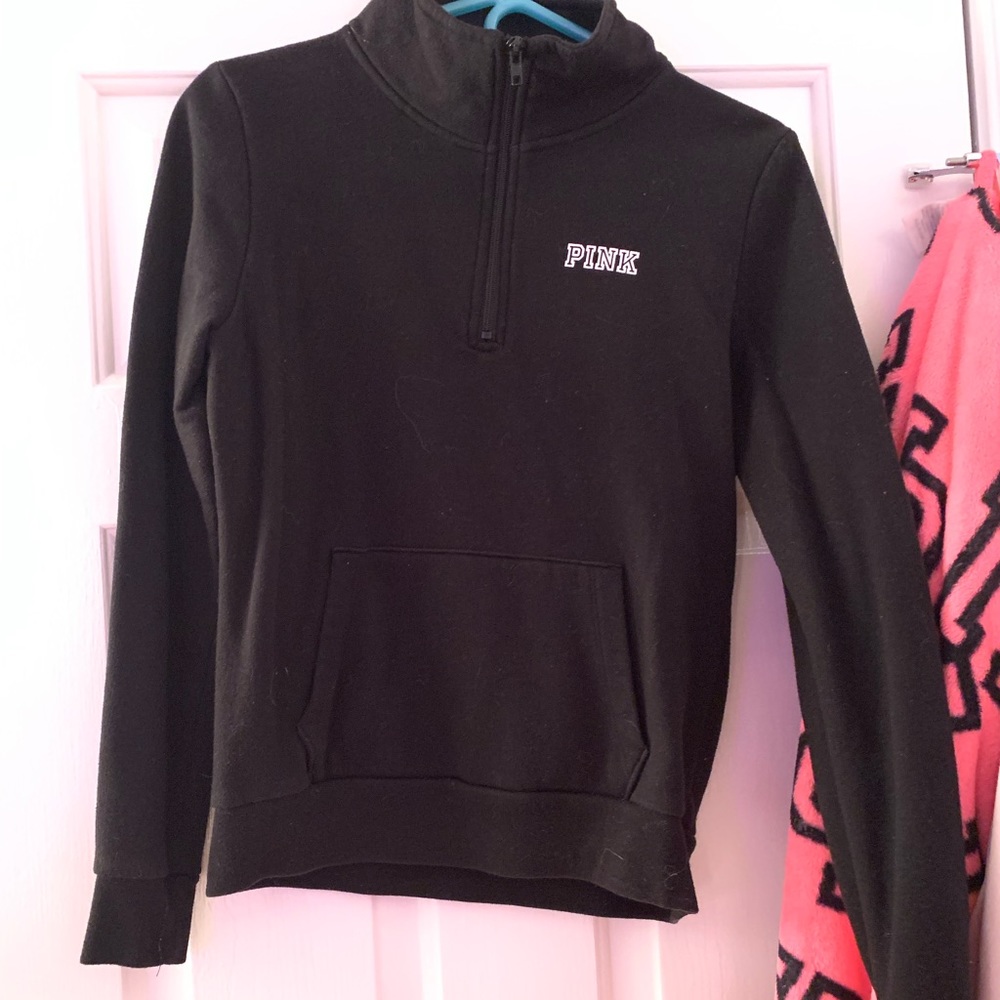 PINK Victoria’s Secret black quarter zip